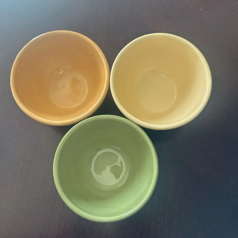 Crate & Barrel Sausalito Colorful Round Serve Bowls (3)